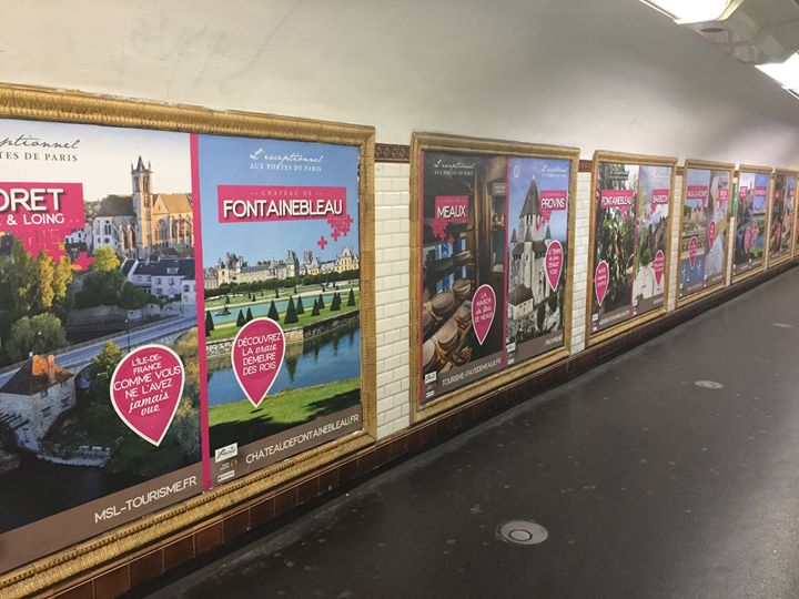 Fontainebleau en campagne dans le métro parisien dans le cadre des Paris Plus. Participez…